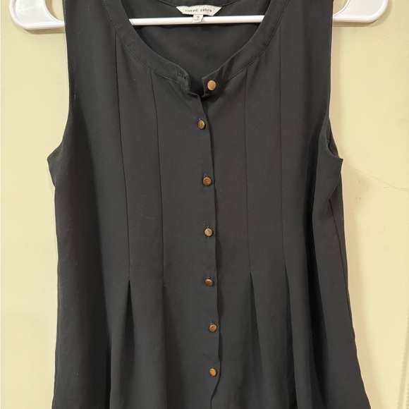 Naked Zebra Multicolored Sleeveless Blouse with Mandarin Collar - Picture 1 of 4